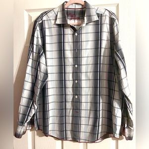 Vintage Tommy Bahama Denim Long Sleeve Button Down Striped Size L